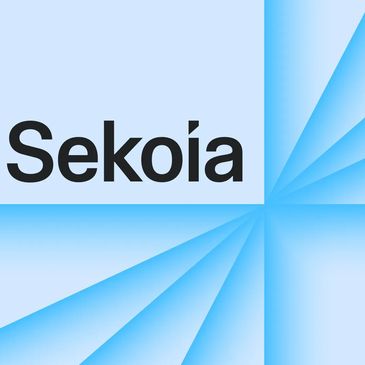 Logo with the word 'Sekoia' on a blue geometric background.
