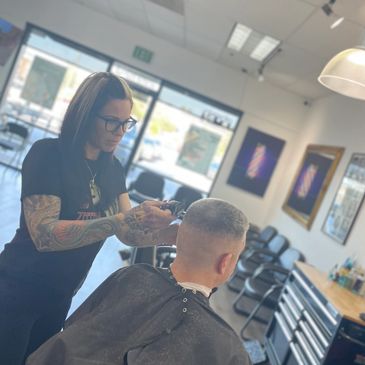 A perfectionist when it comes to her craft including haircuts, trims and scalp massages.