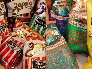 Bags of potato chips