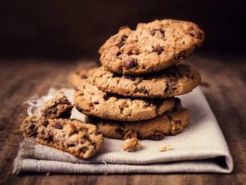 A stack of cookies