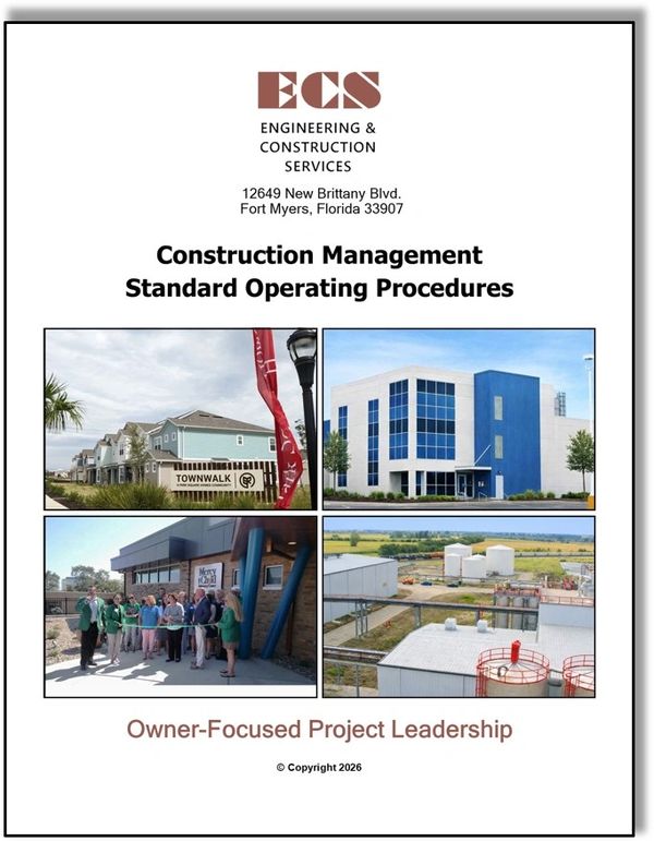 ECS uses proprietary Standard Operating Procedures for construction management on every project