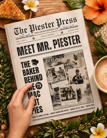 The Piester Press Meet Mr. Piester Macadamia Nut Pies Made In Hawaii Festival 2026 Booth #1513