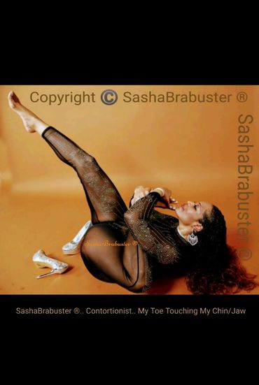 SashaBrabuster ® Contortionist.. Putting my toe on my chin/jaw .. I'm double jointed in my legs