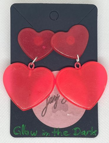 Large Heart (Glow in the Dark) with Mid Heart Stud