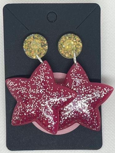 Large Star with Dot Stud