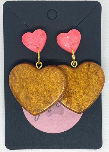 Large Heart With Heart Stud