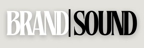 Logo of Brand Sound with contrasting black and white text.