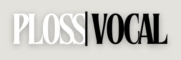 Text logo reading 'PLOSS|VOCAL' in black and white.