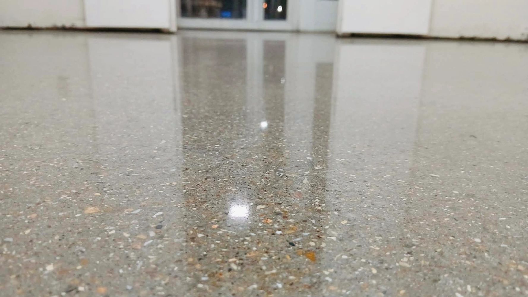 Polished concrete floor