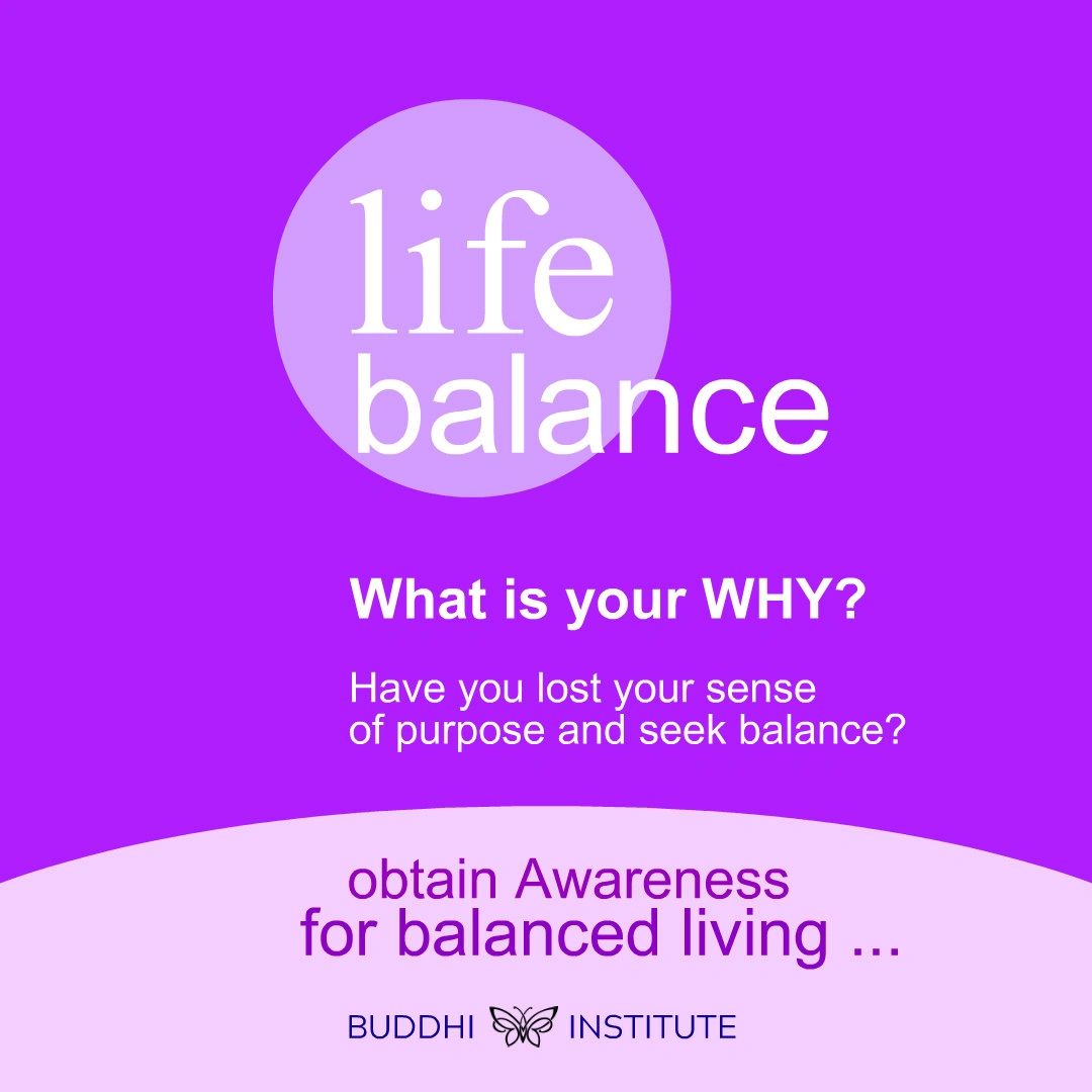 Life Balance Coaching promotional image.  What is your WHY?