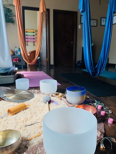 Dr Sheree B Sekou Sound Bath Aerial Yoga Rejuven8 Spa St John US Virgin Islands