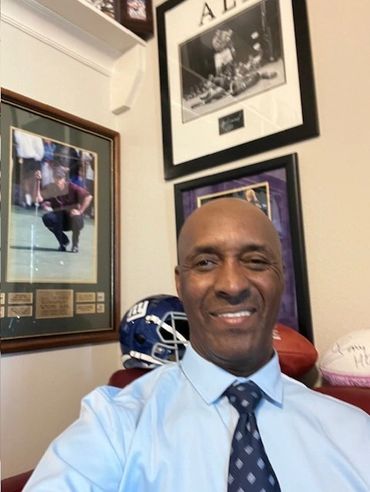 Byron doing office work