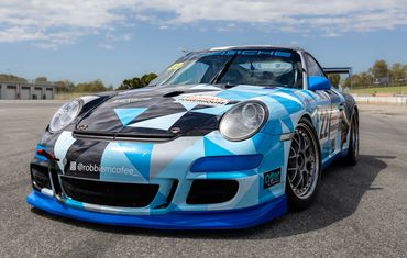promotional marketing photo of Porsche race car