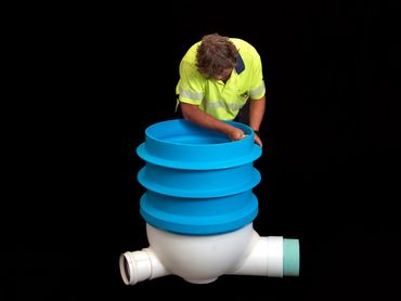 product photography of plastic drain part