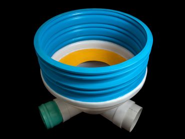 product photoshoot of plastic drain part