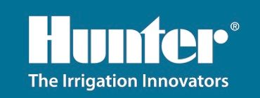 Hunter logo with tagline about irrigation innovation.