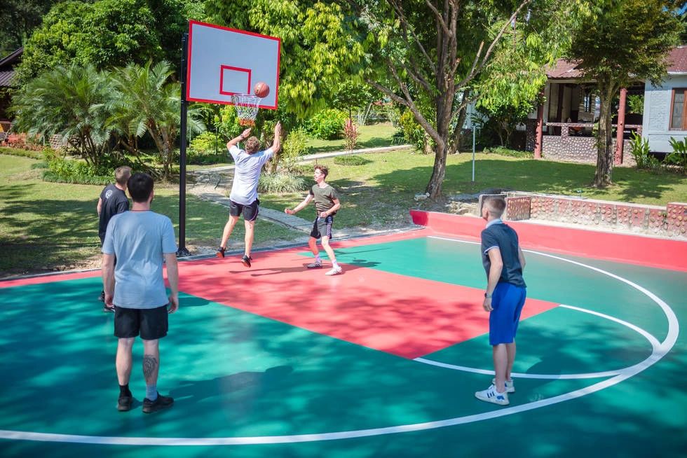 Playing Basketball at Siam Rehab