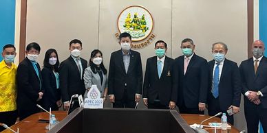 Jintara Rehab representing the Thai Rehab Association at the Thailand Ministry of Labor