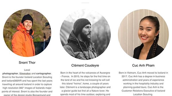 Team members of Iceland Location Scouting