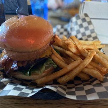 Mushroom bacon burger Greeley Avenue Pub Portland