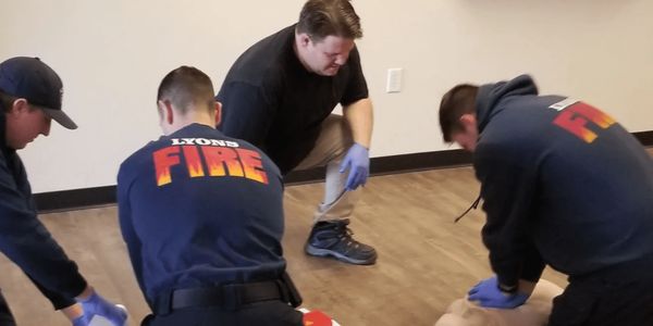 AHA instructor Keith Ryen teaches CPR to firefighters and first responders.