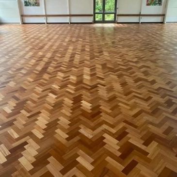 Parquet flooring renovation. Llanwrst North Wales.
Wood floor sanding and polishing