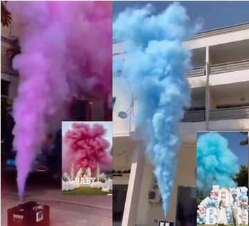 Colored - Smoke Machine For gender reveal - Qatar