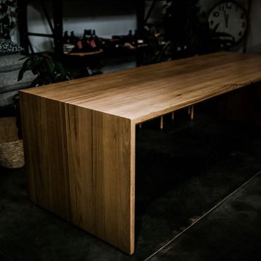 Handmade Solid Waterfall Dining Table#bearandwoodaustralia