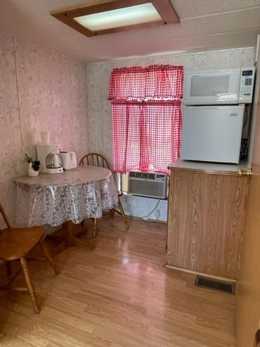 microwave and min fridge