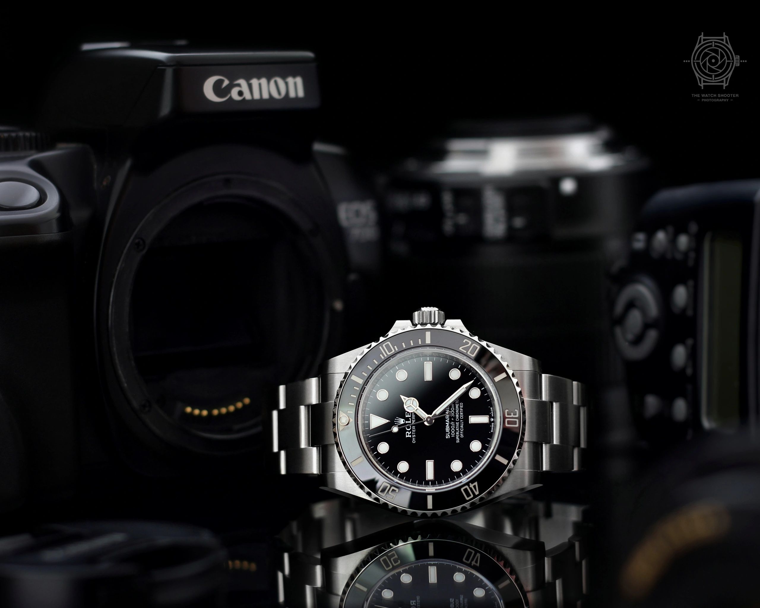 Rolex submariner no date 124060 Canon SLR lens flash HD photography