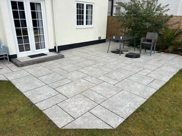 Clean patio, after being cleaned