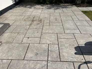 Dirty patio area