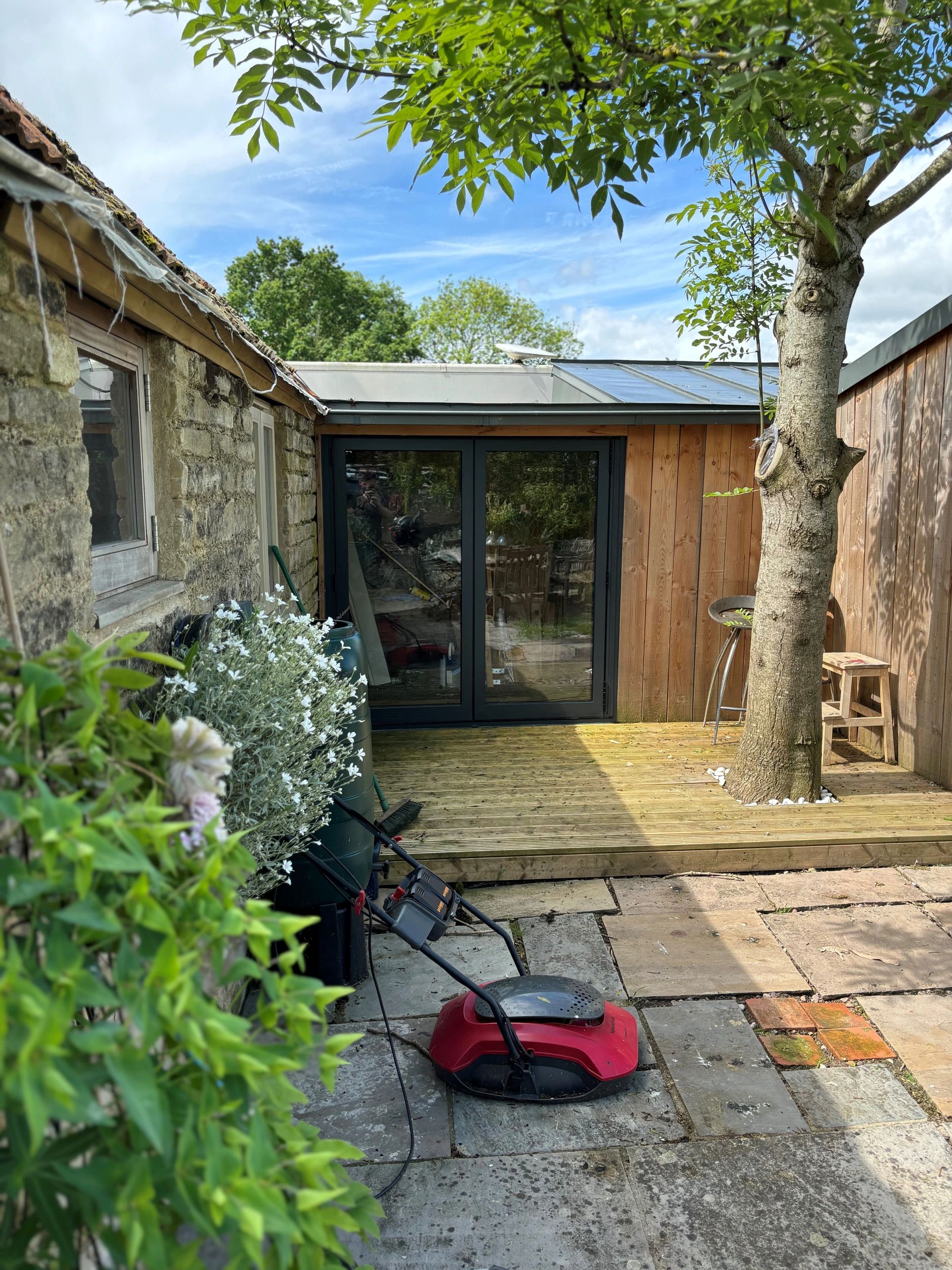 Grey bi fold door