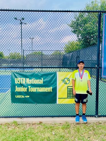 SCHP Tennis player with medal at USTA National Junior Tournament
