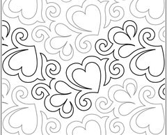 heart, double heart, edge to edge, quilt design, swirl, flower heart
