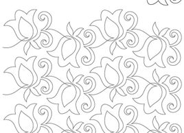 This design is recommended at 5"-9" in scale and creates a beautiful dancing floral design across th