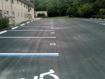 Parking Lot Pressure Washing and sealing