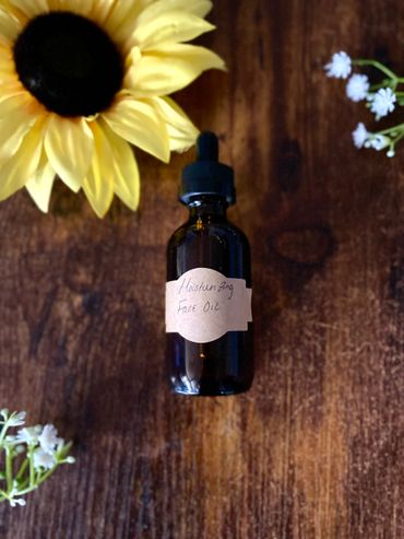 Homemade moisturizing face oil good for hydrating, reducing acne scars, anti-inflammatory