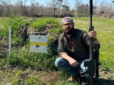 The steel target I hit from 700 yards