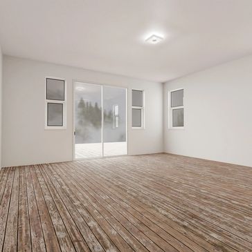 An empty room before home staging