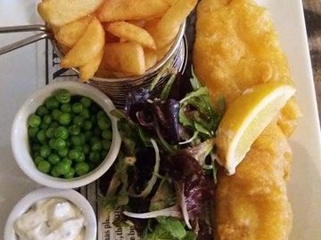 Fish and Chips are a much loved popular dish on our menu