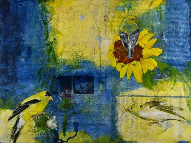 Seeds and Flight
mixed media painting with finished sides
ready to hang