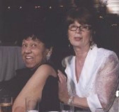 Rose Marie McCoy and biographer Arlene Corsano, August 2010 at the 100th year anniversary of the bir