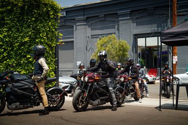 Electric motorcycle rides