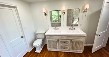 refinished bathroom