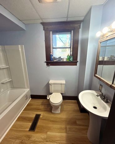 refinished bathroom