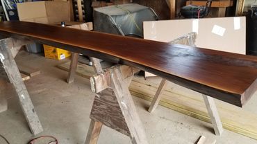Custom live-edge countertop