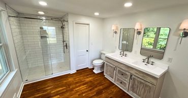 refinished bathroom