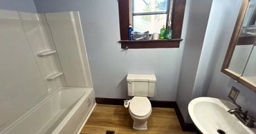 refinished bathroom