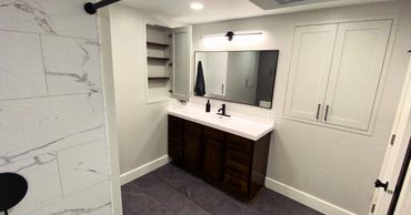 refinished bathroom
